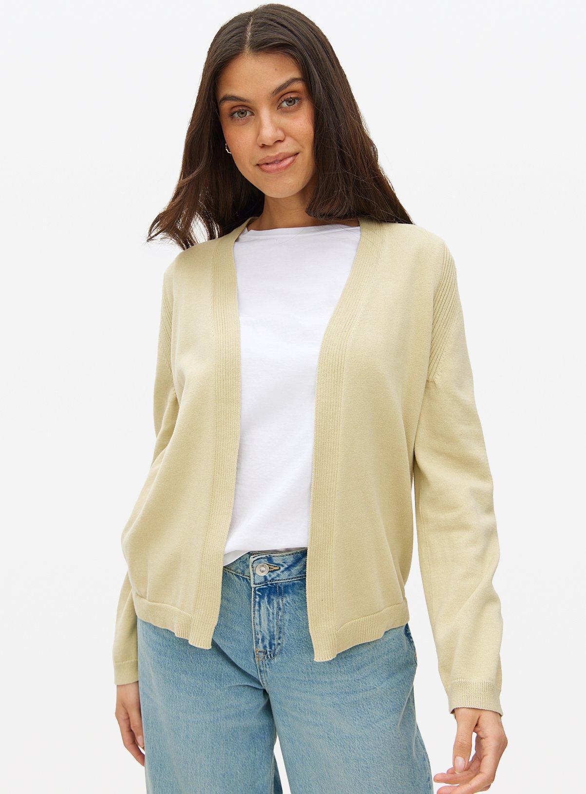 Light Khaki Core Cropped Cardigan 20 - Image 3 thumbnail
